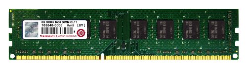 Transcend TS1GLK64V6H Speichermodul 8GB DDR3 1600 U-DIMM 2Rx8 512Mx8 CL11 1.5V Transcend TS1GLK64V6H Speichermodul 8GB DDR3 1600 U-DIMM 2Rx8 512Mx8 CL11 1.5V von Transcend