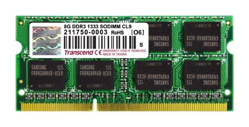 Transcend TS1GSK64V3H Speichermodul 8GB DDR3 1333 SO-DIMM 2Rx8 512Mx8 CL9 1.5V Transcend TS1GSK64V3H Speichermodul 8GB DDR3 1333 SO-DIMM 2Rx8 512Mx8 CL9 1.5V von Transcend