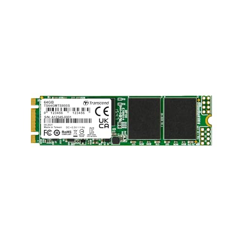 Transcend 64GB SATA III 6Gb/s MTS800S 80 mm M.2 SSD 800S Solid State Drive TS64GMTS800S von Transcend
