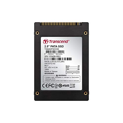 Transcend TS64GPSD330 interne SSD 64GB (6,4 cm (2,5 Zoll), MLC) schwarz von Transcend