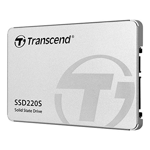 Transcend TS960GSSD220S 960 GB interne SSD (6,4 cm (2,5 Zoll), SATA III, mit Aluminium-Gehäuse) silber von Transcend