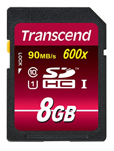 Transcend Ultimate-Speed SDHC Class 10 UHS-1 8 GB Speicherkarte (bis 90MB/s Lesen) von Transcend