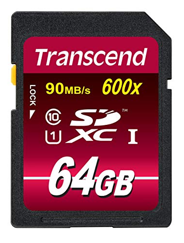 Transcend Ultimate-Speed SDXC Class 10 UHS-1 64GB Speicherkarte (bis 90MB/s Lesen) von Transcend