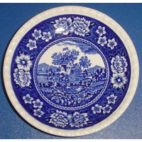 Rusticana - Untertasse Indigo Blau Toile Transferware Villeroy & Boch Mettlach, Deutschland von TransferwareTidbits