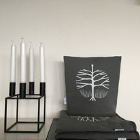 Tee Oder Kaffee Gemütliche, Handbedruckte Leinwand Im Design Apfelbaum Apfel von TransformatorForm