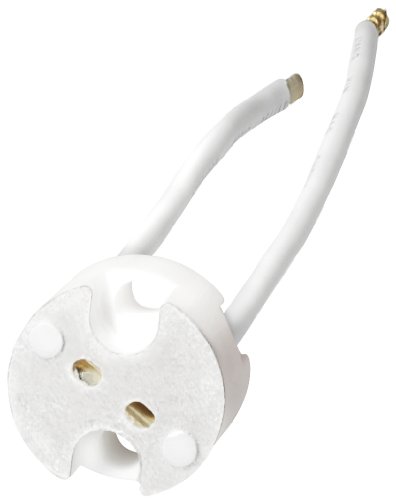 Transmedia LED/Halogen-Fassung 12V/maximal 75W, 10 cm Anschlusskabel mit Adernhülsen, G4/GX5.3, ø 17 mm, weiß, LF 3 von MAXTRACK