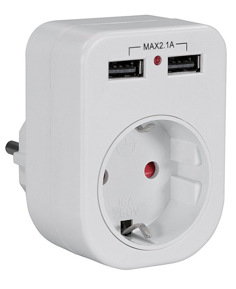 Maxtrack Mehrfachsteckdose, USB Ladeadapter 2,1A von Maxtrack
