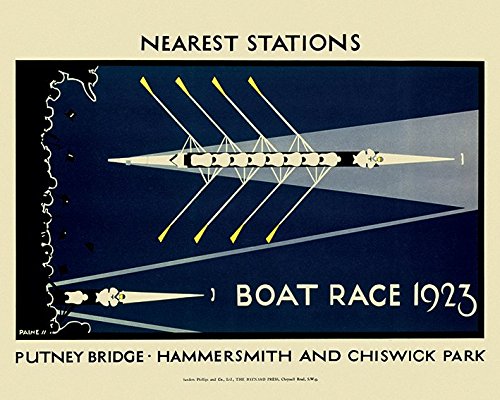 Transport for London Boat Race 1923 40 x 50 cm Leinwand Prints, Mehrfarbig von Transport London