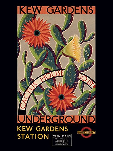 Transport For London Kew Gardens 1935 Kunstdruck auf Leinwand, 60 x 80 cm, Polyester, Mehrfarbig, 60x80x3.2 cm von Transport For London