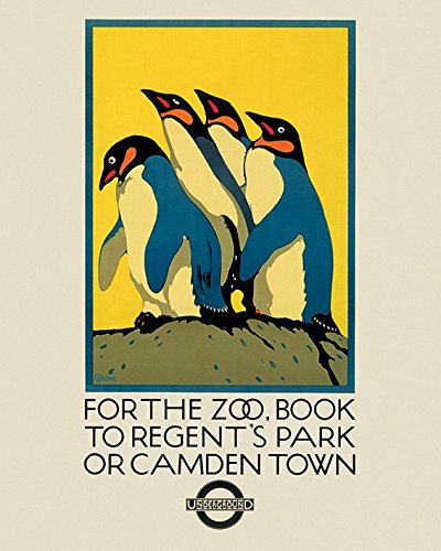 Transport London Kunstdruck auf Leinwand, Motiv for The Zoo, 40 x 50 cm, Polyester, Mehrfarbig, 40x50x3.2 cm von Transport London