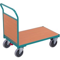 Plattformwagen Ameise®, mit Stirnwand, Ladefläche BxT 500 x 880 mm, mit Zentralbremse von Ameise®