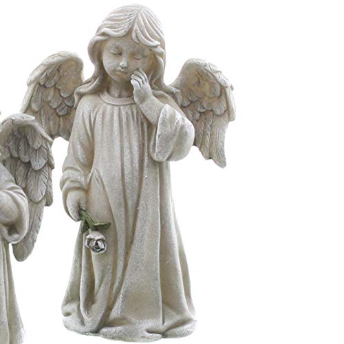 Engel Figur mit Kleidchen und Trauer Rose in der Hand. Höhe 24 cm. 1 Stück Engel Figur mit Kleidchen und Trauer Rose in der Hand. Höhe 24 cm. 1 Stück von Trauer-Shop