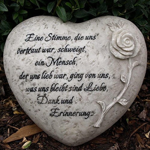 Grabherz Trauerspruch Eine Stimme, die Uns vertraut war schweigt, EIN Mensch Grabherz Trauerspruch Eine Stimme, die Uns vertraut war schweigt, EIN Mensch von Trauer-Shop