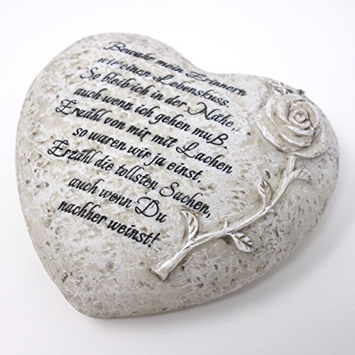 Trauer-Shop, Trauerherz, Herz mit Spruch : Bewahr Mein Erinnern wie einen Lebenskuss. So bleib ich in der Nähe. 18cm. 1 Stück Trauer-Shop, Trauerherz, Herz mit Spruch : Bewahr Mein Erinnern wie einen Lebenskuss. So bleib ich in der Nähe. 18cm. 1 Stück von Trauer-Shop