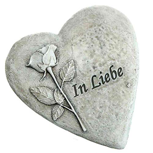 Trauer-Shop Gedenkherz mit Rose und Inschrift In Liebe. D 12,5 cm. 1 Stück Trauer-Shop Gedenkherz mit Rose und Inschrift In Liebe. D 12,5 cm. 1 Stück von Trauer-Shop