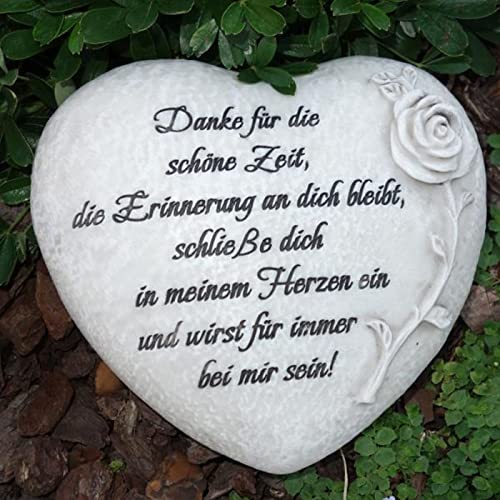 Trauer-Shop Grabschmuck Herz, Danke für die schöne Zeit ! 1 Stück Trauer-Shop Grabschmuck Herz, Danke für die schöne Zeit ! 1 Stück von Trauer-Shop