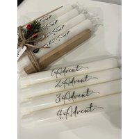 Adventskerzen Weihnachtskerzen 4 - Set Kerzen Mit Zahlen von Traum38