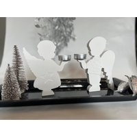 Weihnachten Engel Kerzenhalter Teelichthalter Figur Deko Geschenk Handgemacht Raysin von Traum38