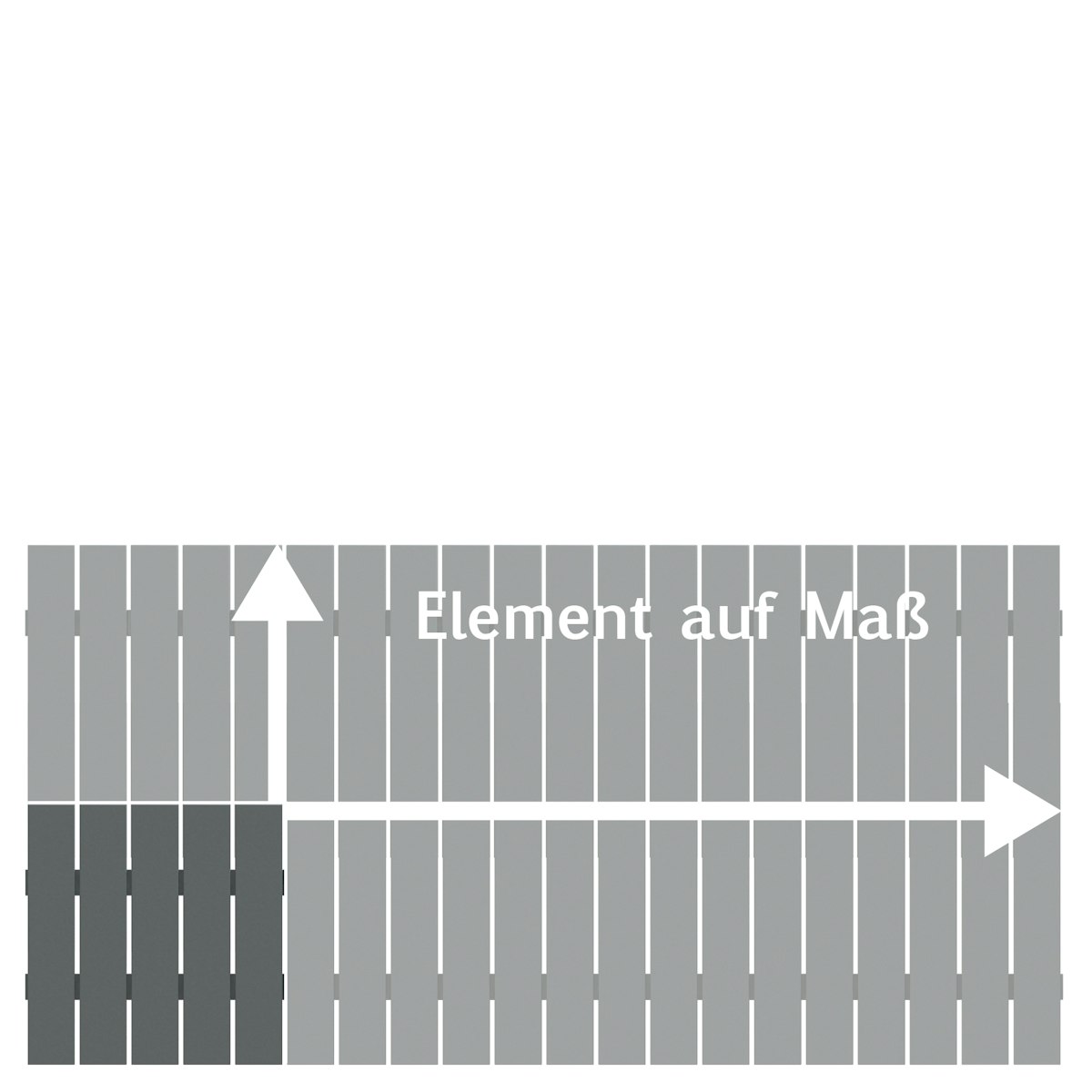 TraumGarten Alu-Vorgartenzaun Squadra auf Maß Anthrazit von TraumGarten