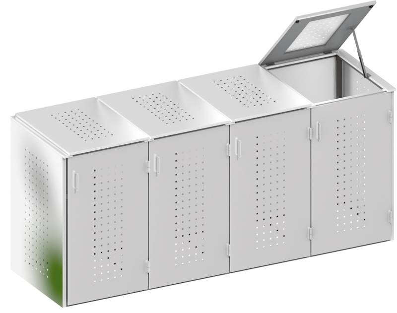TraumGarten BINTO Komplettset Edelstahl, versch. Größen-4 er Box-Klappdeckel von TraumGarten
