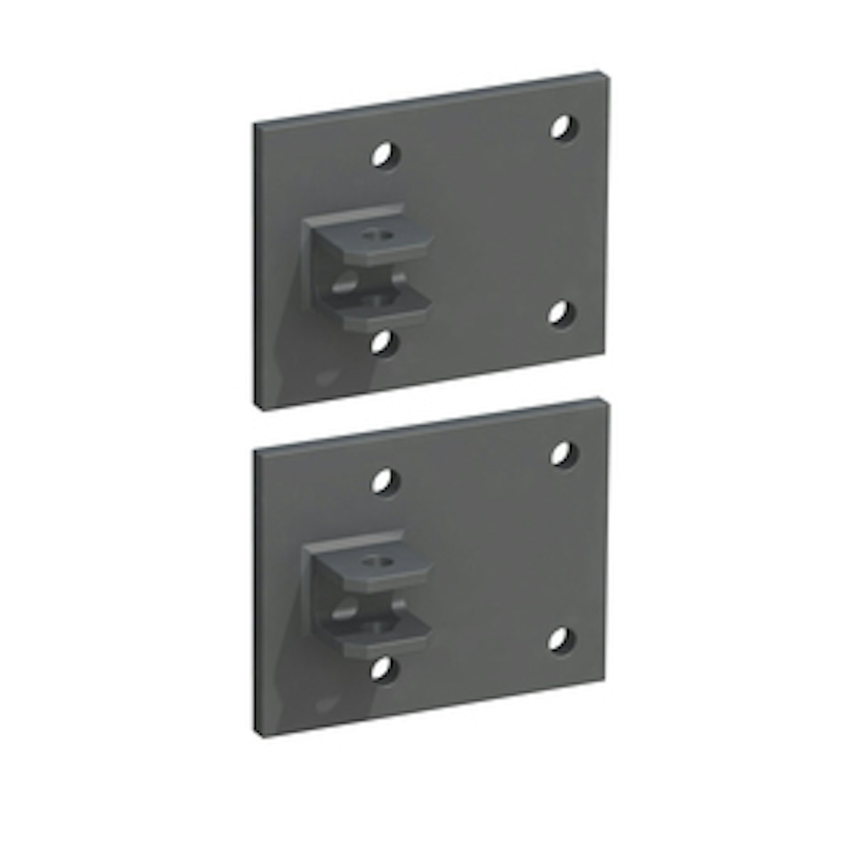 TraumGarten Montageplatte für Tor an Mauer anthrazit 10 x 10, 2er-Set von TraumGarten