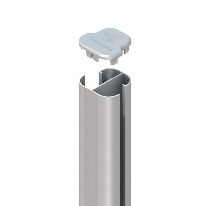 TraumGarten System Eck-Steckpfosten Basic (75-180°)-Einb-2980-silber von TraumGarten