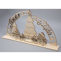 Individueller Schwibbogen Mit Ihren Namen "Schneemannfamilie" - Personalisiert von TraumIdeen