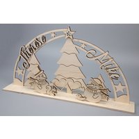 Individueller Schwibbogen Mit Ihren Namen "Verliebte Schneemänner" - Personalisiert von TraumIdeen