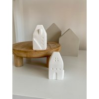 Set Haus Home Häuser Häuschen Concrete Raysin Keraflott Beton Deko Dekoration Statue Figur Zuhause Skandi Scandi Nordic Cozy von TraumRaumShop