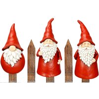 Weihnachtliche Zaunhocker Weihnachtsmann - Nikolaus Zaunfigur Santa Frostfest von Traumflug