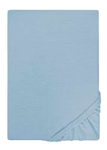 Traumhaft Schlafen - Castell - Markenbettwäsche 0077113 Spannbetttuch Jersey Stretch 1x 180x200 cm - 200x200 cm, bläulich von Traumhaft schlafen - Castell - Markenbettwäsche