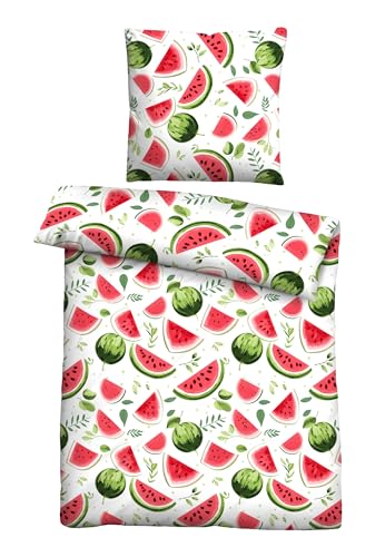 Traumhaft schlafen - Castell - Markenbettwäsche Bettwäsche Baumwoll Renforce 0040798 Wassermelone 1x 155x220 cm + 1x 80x80 cm, rot Traumhaft schlafen - Castell - Markenbettwäsche Bettwäsche Baumwoll Renforce 0040798 Wassermelone 1x 155x220 cm + 1x 80x80 cm, rot von Traumhaft schlafen - Castell - Markenbettwäsche