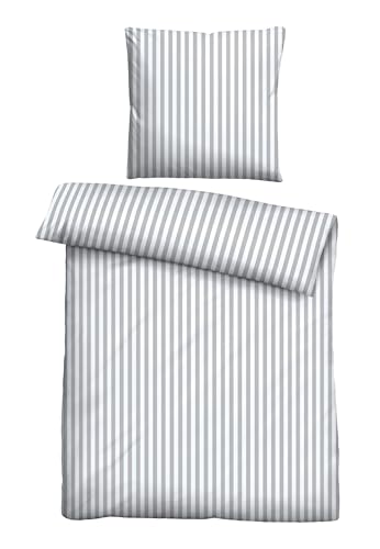 Traumhaft schlafen - Castell - Markenbettwäsche Bettwäsche Jersey 0070731 LÄNGSSTREIFEN 1x 135x200 cm + 1x 80x80 cm, grau Traumhaft schlafen - Castell - Markenbettwäsche Bettwäsche Jersey 0070731 LÄNGSSTREIFEN 1x 135x200 cm + 1x 80x80 cm, grau von Traumhaft schlafen - Castell - Markenbettwäsche