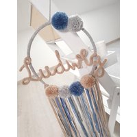 Traumfänger Mit Name, Namensschriftzug, Wanddeko Personalisiert, Geschenk Kinder Junge Mädchen von TraumhaftDesign