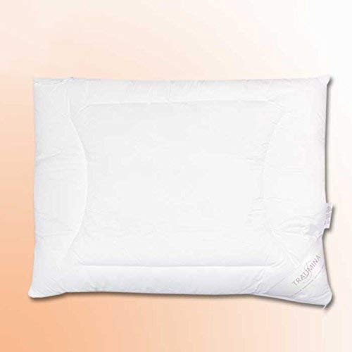 Traumina Bauchschläferkissen mit extra Flacher Faserfüllung, ideal auch als Kinderkissen geeignet, Made in Germany (70 x 90 cm) von Traumina