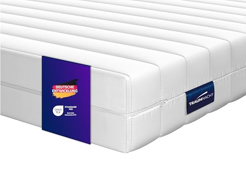 Traumnacht Basic 2 in 1 Duo - orthopädische 7- Zonen Kaltschaummatratze, Härtegrad 2 und 3, Öko-Tex zertifiziert, 80 x 200 cm, Höhe 15 cm, produziert nach deutschem Qualitätsstandard von Traumnacht