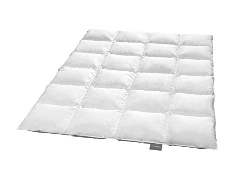 Traumnacht Exklusiv warme Daunendecke mit neuen weißen Daunen (90%) und Federn (10%), DIN EN 12934, 200 x 200 cm, Down Pass und Öko-Tex zertifiziert, produziert nach deutschem Qualitätsstandard von Traumnacht