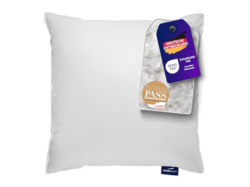 Traumnacht Feather-Flex 3-Kammerkissen, Kopfkissen mit 40% Federn- und 60% Daunenfüllung, 80x80cm, Öko-Tex Zertifiziert, produziert nach deutschem Qualitätsstandard von Traumnacht
