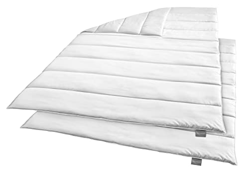 Traumnacht Green Bettdeckenset - zwei Sommerbettdecken 155x220 cm, nachhaltiges Steppbett mit Bezug aus Mikrofaser, produziert nach deutschem Qualitätsstandard von Traumnacht