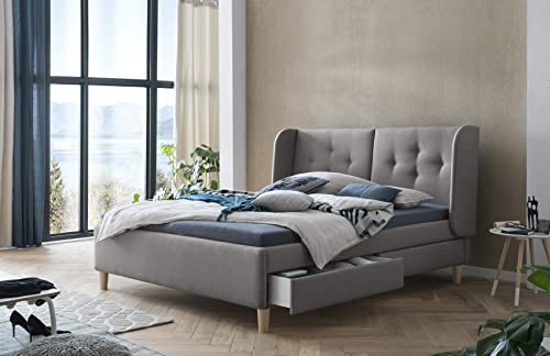 Traumnacht Polsterbett, inclusive Bettkasten mit 4 Schubladen und Lattenrost, produziert nach deutschem Qualitätsstandard, 180x200 cm, hellgrau Traumnacht Polsterbett, inclusive Bettkasten mit 4 Schubladen und Lattenrost, produziert nach deutschem Qualitätsstandard, 180x200 cm, hellgrau von Traumnacht