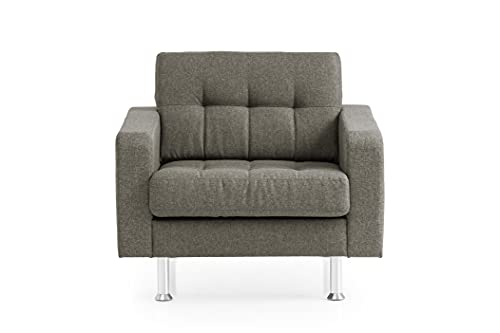 Traumnacht Sessel Laval, Couchsessel mit Stoffbezug und Metallfüßen, produziert nach deutschem Qualitätsstandard, hellbraun, 89 x 92 x 65 cm von Traumnacht
