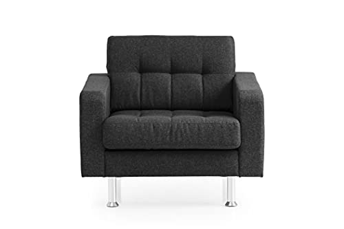 Traumnacht Sessel Laval, Couchsessel mit Stoffbezug und Metallfüßen, produziert nach deutschem Qualitätsstandard, anthrazit, 89 x 92 x 65 cm Traumnacht Sessel Laval, Couchsessel mit Stoffbezug und Metallfüßen, produziert nach deutschem Qualitätsstandard, anthrazit, 89 x 92 x 65 cm von Traumnacht