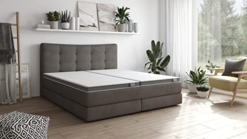 Traumnacht Split Topper aus Gelschaum mit Klimaband und Gel-Aktiv-Kaltschaum, 180 x 200 cm, weiß, Öko-Tex zertifiziert, produziert nach deutschem Qualitätsstandard von Traumnacht