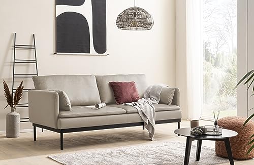 Traumnacht Lyon Sofa 2-Sitzer im modernen Loft Design, beige, produziert nach deutschem Qualitätsstandard, leichter Aufbau von Traumnacht