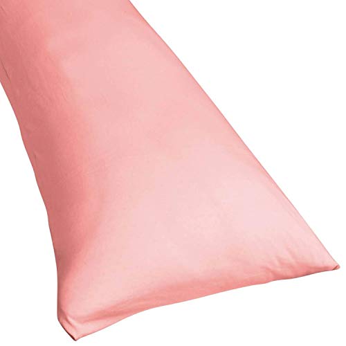 Traumreiter Bezug Seitenschläferkissen 140x40 rosa I 40x140 und 40x145 Seitenschläferkissen Bezug 40 x 145/40 x 140 Kissenbezug 40x145 Baumwolle 97% Elastan 3% mit Reißverschluss (Altrosa (35)) von Traumreiter