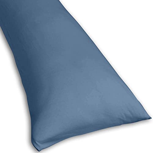 Traumreiter Kissenbezug 140x50 cm für Visco-Dream XL Gel Seitenschläferkissen Bezug 140 x 50 cm mit Reißverschluss elastisch durch 3% Elasthan 97% Baumwolle (taubenblau) von Traumreiter