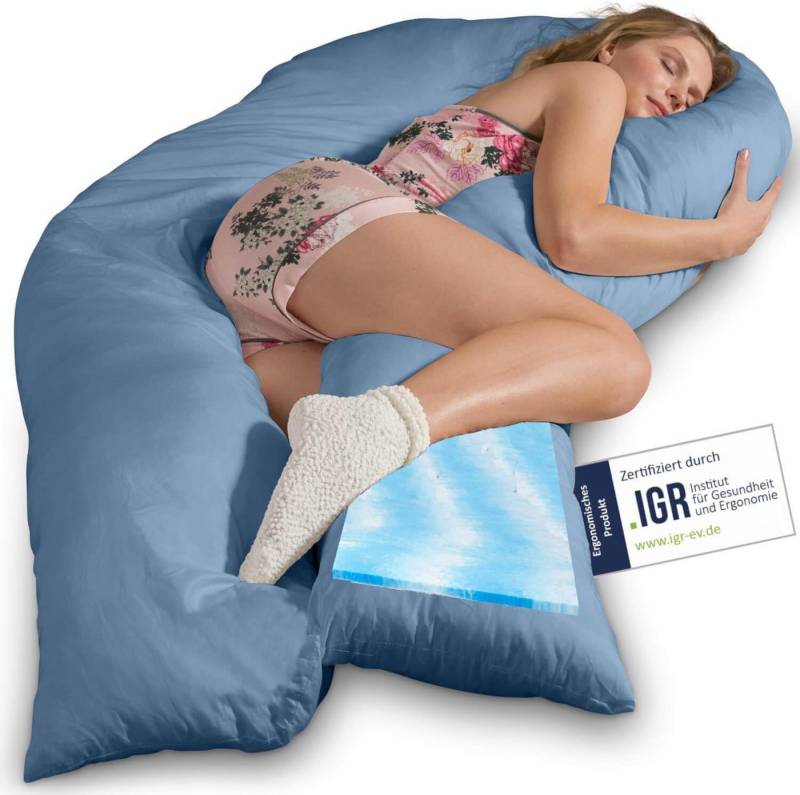 Traumreiter Seitenschläferkissen Visco XXL Seitenschläferkissen I Komfortkissen Schwangerschaftskissen von Traumreiter