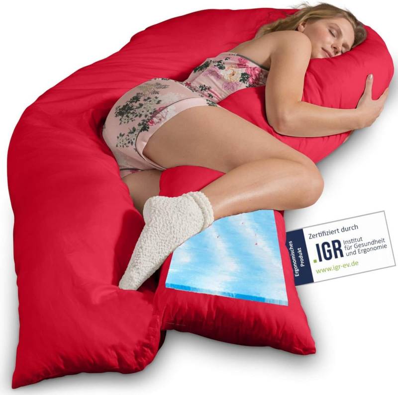 Traumreiter Seitenschläferkissen Visco XXL Seitenschläferkissen I Komfortkissen Schwangerschaftskissen von Traumreiter