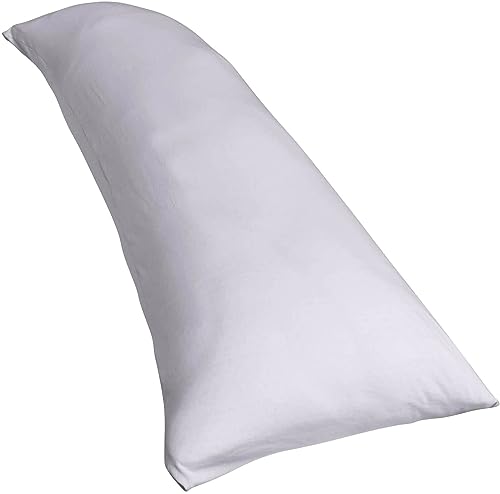 Traumreiter Seitenschläferkissen mit Bezug Baumwolle, Memory Foam Kissen Visco Gel Professional für Seitenschläfer, ca. 140x40 langes Lagerungskissen Erwachsene Side Sleeper Body Pillow (Silber) von Traumreiter