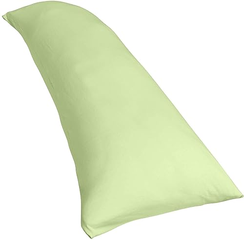 Traumreiter Seitenschläferkissen mit Bezug Baumwolle, Memory Foam Kissen Visco Gel Professional für Seitenschläfer, ca. 140x40 langes Lagerungskissen Erwachsene Side Sleeper Body Pillow (Lind Grün) von Traumreiter